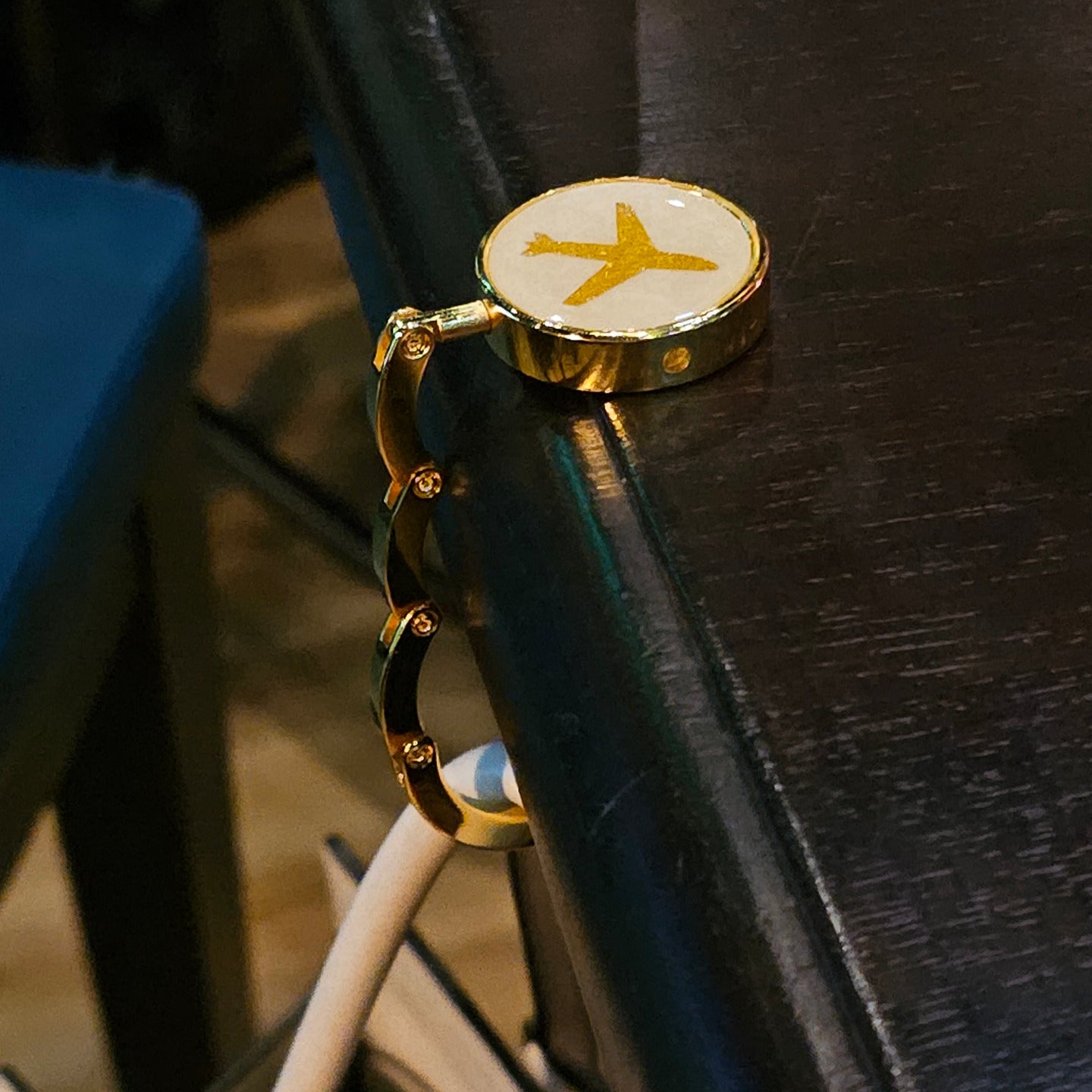 Purse Hook Airplane - Gold - hooked DXB