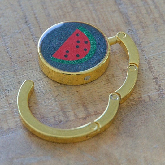 Watermelon Purse Hook – Foldable Handbag Hanger (gold) - hooked DXB