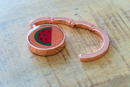 Watermelon Purse Hook – Foldable Handbag Hanger (Rosé) - hooked DXB