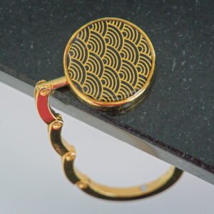 Purse hook art deco fan