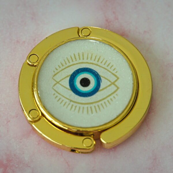 Purse hook evil eye