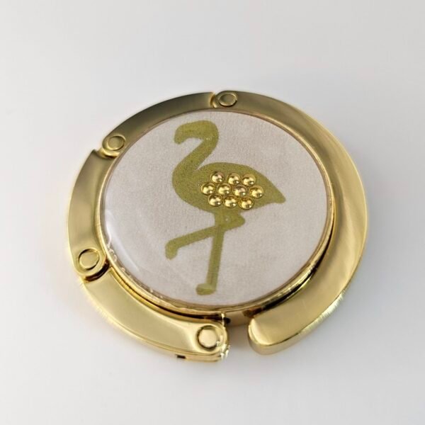 Purse hook flamingo gold