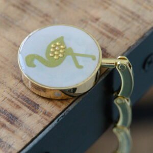 Purse hook flamingo gold