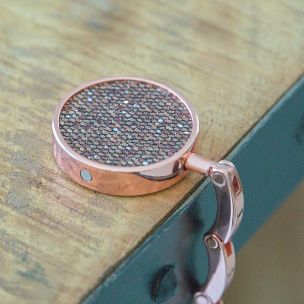 Gliiter purse hook rose