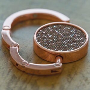 Gliiter purse hook rose