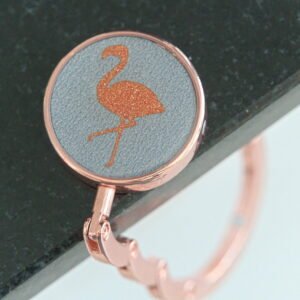 Purse hook flamingo rose
