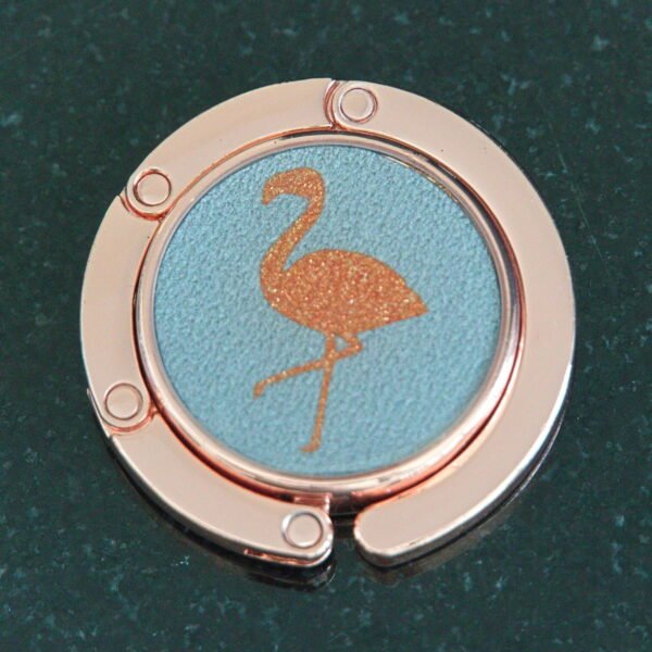 Purse hook flamingo rose