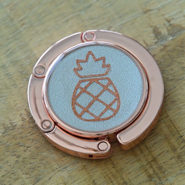 Purse hook pineapple white