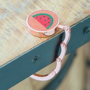 Purse hook watermelon rose