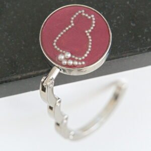 purse hook cat pearl