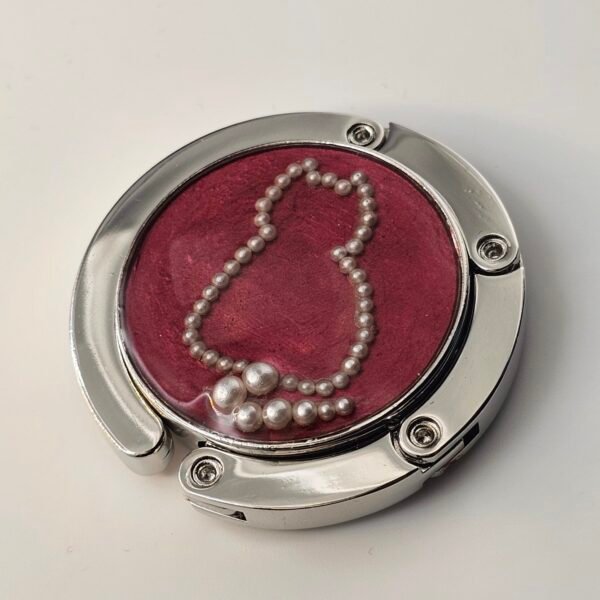 purse hook cat pearl