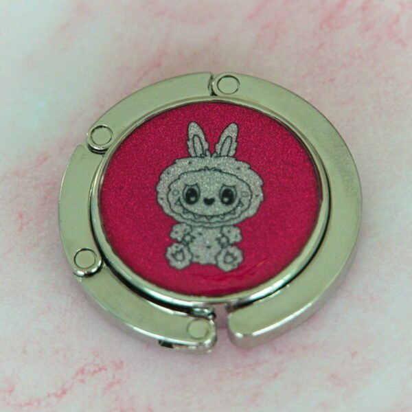 Purse hook Labubu pink