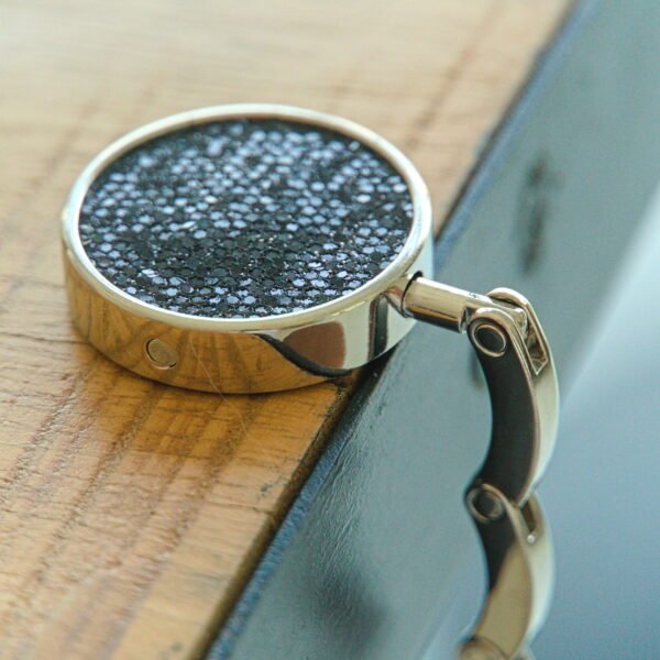 Gliiter purse hook black