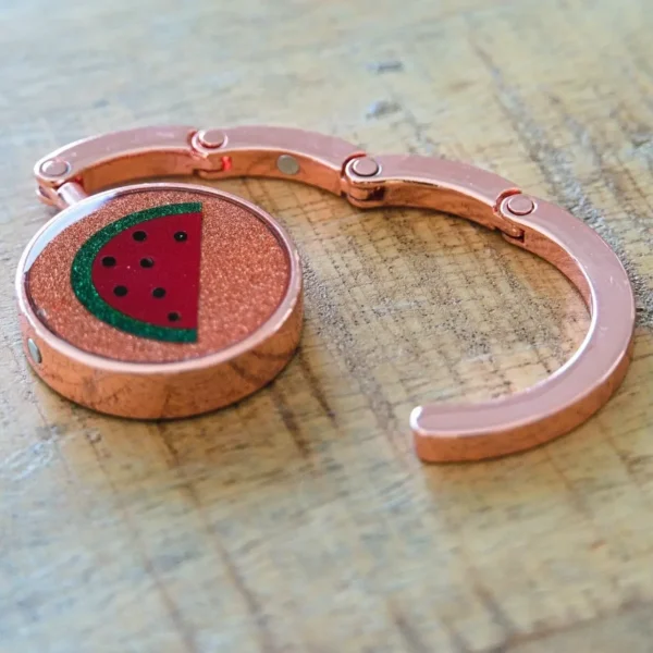 Purse hook watermelon rose
